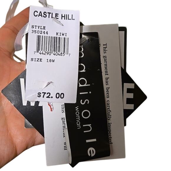 NWT Madison Leigh 18W Green/Blue Floral Sundress 0132 - Picture 8 of 11